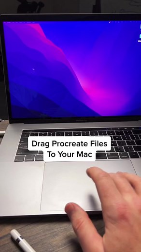 Drag procreate files to MacBook #apple #universalcontrol #tiptok #learnontiktok #tips #procreate #digitalart