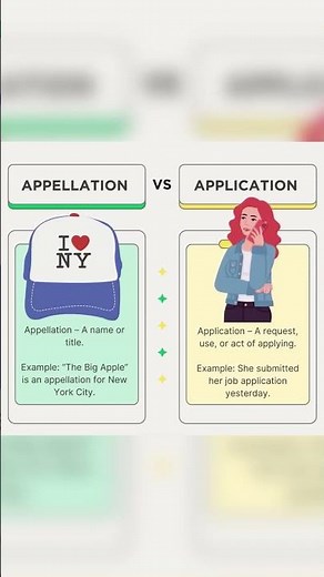 Appellation vs Application | English Vocabulary Difference Explained | Learn English with Examples
