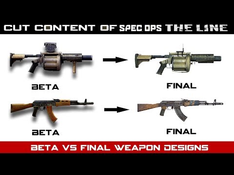 Cut Content of Spec Ops: The Line - Beta vs Final Weapon Designs