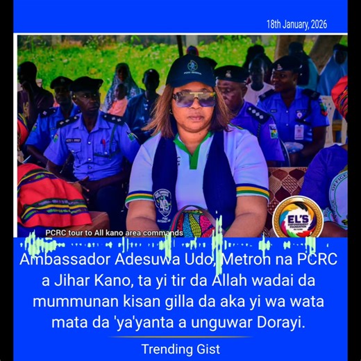 The Presidentof this Foundation Amb. Adesuwa Udo at her capacityof METRON of KANO PCRC (Police Community Relations Committee) Condemn the brutal murder of innocent souls in Dorayi and seek appropriate legal consequences against the criminals. Amb. Adesuwa advise reaffirmed the commitment in supporting Police and all other agencies towards peace and safety of communities. #elsfoundation1 #PCRC #kano | Elsfoundation1