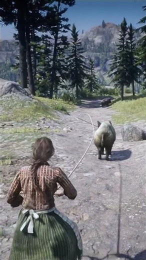 INSANE RDR2 Gameplay! WILD Boar Capture Turns EPIC Fight & Escape Bounty Hunt #shorts #gaming