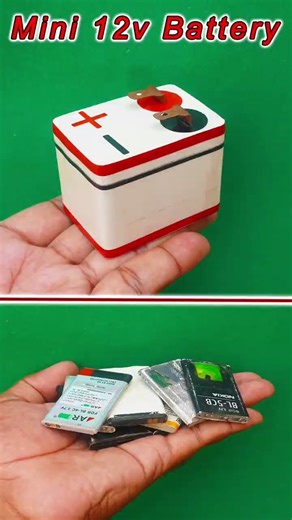 Mini 12V Battery 🔋 | Mini Ideas #YouTubeShorts #12VBattery #DIYBattery #Shorts #BatteryPack