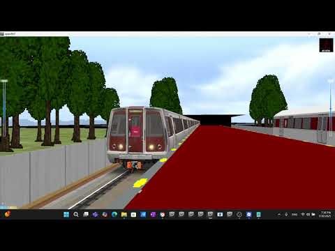 Openbve WMATA 4000 Breda beta3 v3.0 Red Line Arriving & Departing at White Flint