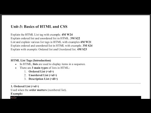 3.1 - HTML List Tags - WP