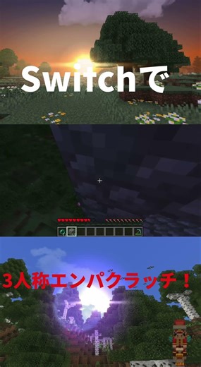 [Minecraft] Third-person Empaclutch on Switch! #Minecraft #Third-person Empaclutch
