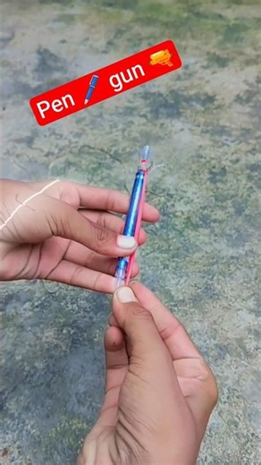 make a gun with pen 🖊️ #experiment #shorts #penspinning