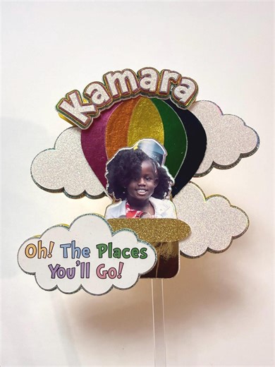 Custom Dr. Seuss Inspired Cake Topper | Photo Graduation or Birthday Decor - Etsy