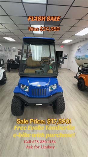 Promoción de Golf Carts Tomberlin con E-Bike Gratis