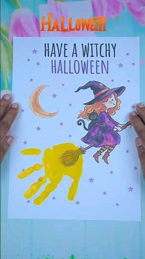 🎃 Turn Your Kid’s Handprint Into Halloween Art! 👻