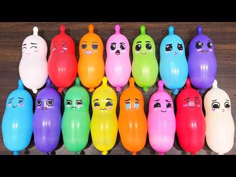 Balloon Characters Slime Mixing | Clear, Glossy & Clay ASMR #255