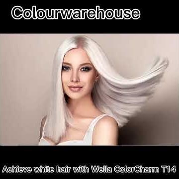 White hair colour with Wella Color Charm T14 Pale Ash Blonde Hair Toner