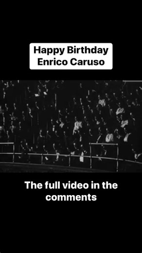 16K views · 227 reactions | Via Cineteca di Bologna - The sound of silence: Enrico Caruso sings, loud and clear, in a 1918 film! | History of Music | Facebook