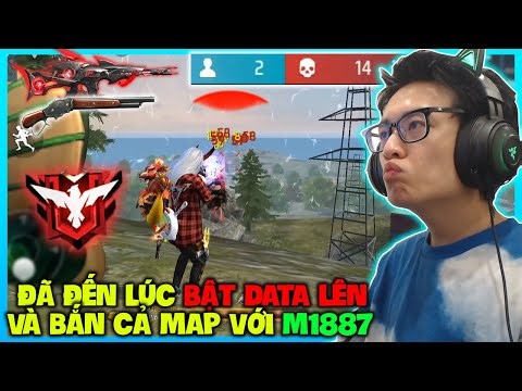 FREE FIRE | HÙNG AKIRA BẬT DATA LÊN KÉO RANK NGẪU NHIÊN, CẦM M1887 HỦY DIỆT PRO VÀ CÁI KẾT SOLO 1V1