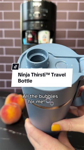 Bubbles all day long. 🫧 The Ninja Thirsti™ Travel Bottle has a BubbleLock™ interior to keep drinks colder and fizzier throughout the day. Shop now in bio. #NinjaThirsti #NinjaDrinkware