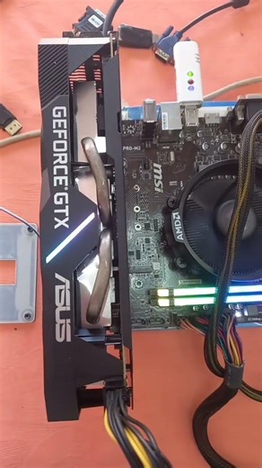 recuperación se placa Gamer msi B450M PRO-M sin video EZ DEBUG LED posicionado en VGA...