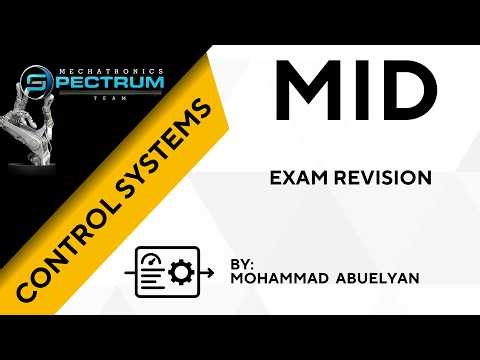 Control Systems || انظمة التحكم || MID Exam Revision