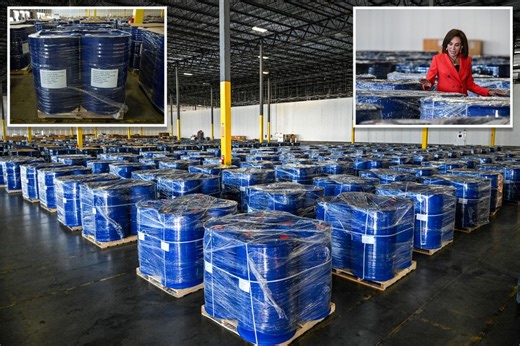 Feds seize 1,300 barrels stuffed with meth precursor chemicals shipped from China to Mexico