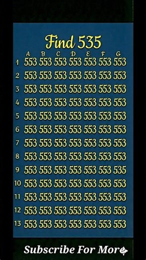 Only a genius with sharp eyes can spot 535 🤨😎 #ytshorts #seo #shortsfeed #trending #puzzle #shorts