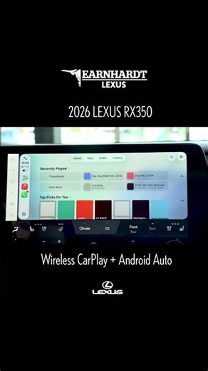 2026 Lexus RX 350 — Wireless Apple CarPlay & Android Auto