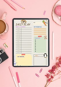 Kawaii Animal Daily Planner: Printable To-do List (PDF) - Etsy