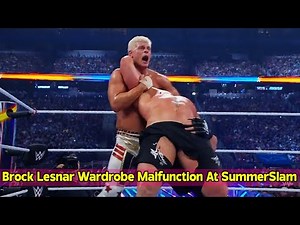 Brock Lesnar Wardrobe Malfunction At WWE SummerSlam 2023