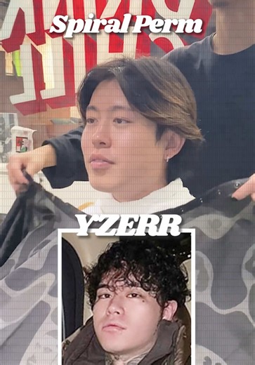 YZERR風スパイラルパーマで魅力的な髪型