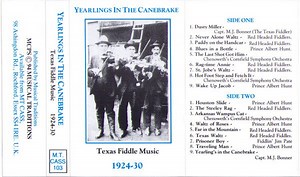 Various - Yearlings In The Canebrake (Texas Fiddle Music 1924-30)
