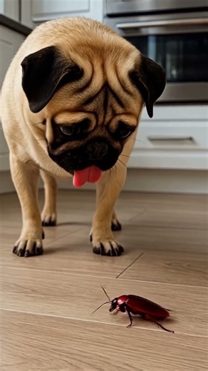 dog vs. cockroach #dog #cat #animals