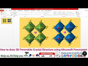 How to draw 3D Perovskite Crystal Structure using Microsoft Powerpoint
