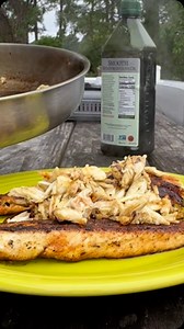 Blackened Redfish and Blue Crab #seafood #fish #fishrecipe | By the Water