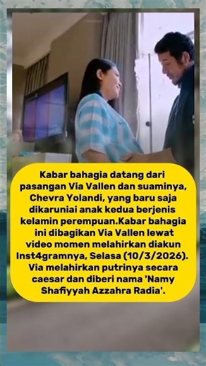 Happy news from Via Vallen who has just been blessed with a child #artist #shorts