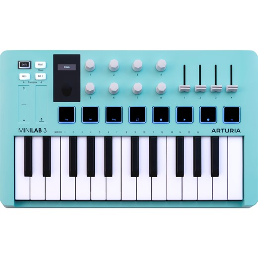 Arturia MiniLab 3 25 Slim-key Controller - Aquamarine