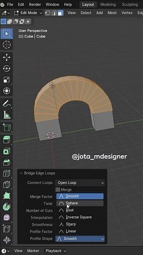 How to create a 3D model of a bow in Blender #blender #blender3d #3d #avatar