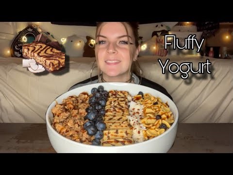 FLUFFY YOGURT BOWL MUKBANG (Vegan) (No Talking)