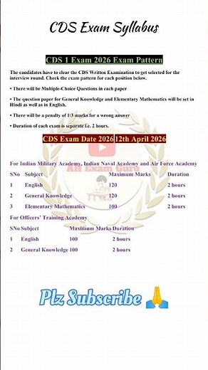 || CDS Exam Syllabus || CDS Exam Date | Cds Syllabus 2025 | Cds Exam Syllabus 2026 ||