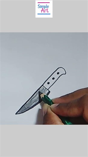 Knife 🔪 Easy Drawing #panting #easydrawing #howtodraw #cartoon #tutorial