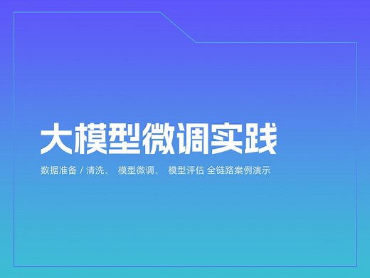 大模型微调实践数据准备/清洗、模型微调、模型评估 全链路案例演示