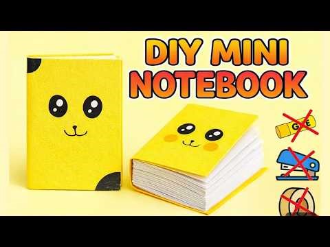 How to Make a Mini Notebook📒 | DIY Easy no glue Paper Craft for Beginners