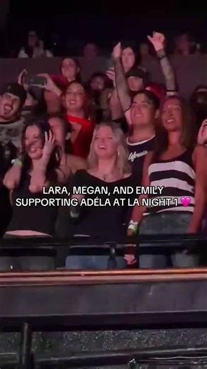 Megan, Lara and Emily supporting Adela at LA #KATSEYE #SAINTSATINE #megan #emily #lara #adela #fyp