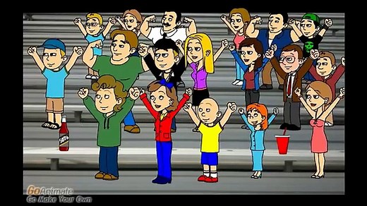 Caillou Runs On a Baseball Field and Gets Grounded