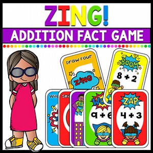 Addition Fact Fluency Math Game | Superhero Version