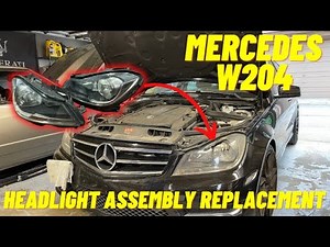 Replacement of the front headlight of the Mercedes C-Class. - Mercedes Classe C (W204)