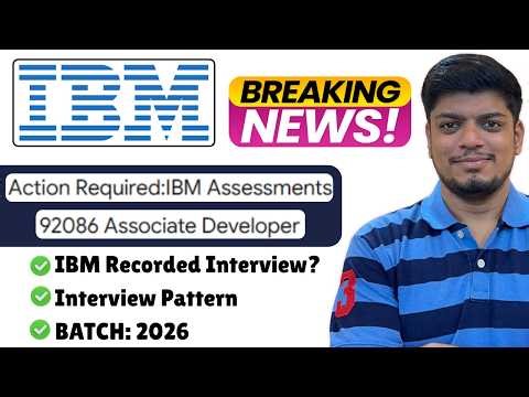 🔥IBM SD Interview Started | IBM Software Developer 2026 BATCH | IBM Recorded Interview Pattern
