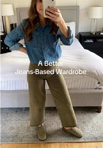 A better jeans-based wardrobe…. Without buying more clothes. 🛍️ Listen, I LOVE shopping, but it’s just not always in my budget to do so. That’s why I love challenging myself to shop my closet to create new looks with what I already own…and repeat outfits. That’s the key! Everyone has the outfits they love the most…so rewear them. It’s normal! Do you love shopping your closet or is this a goal to work on for you? Let me know in the comments! Shirt - thrifted Jeans - Target Shoes - @amazon #capsu