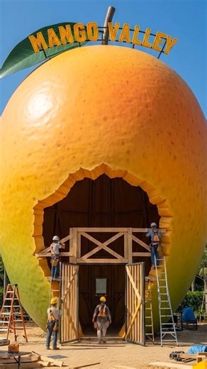 THIS LIVING ROOM IS INSANE 😱 Giant Mango Transformation #satisfying #mangojuice