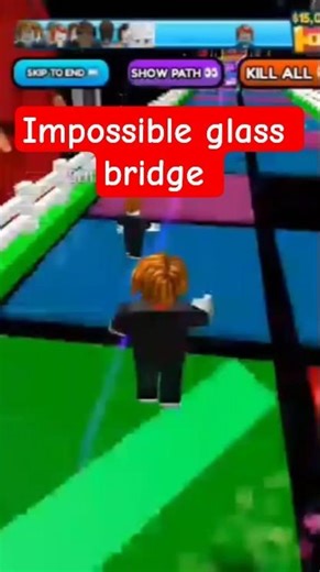 impossible glass bridge squid game #roblox #glassbridge #squidgame