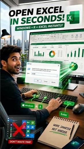 99.99% of People Open Excel the Slow Way 😱 #excel #spreadsheets #excelshortcuts #shorts