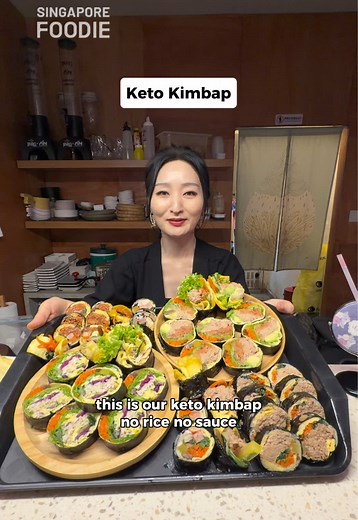 Keto Gimbap from famous Korean-run restaurant in Tanjong Pagar. 🔥 📍@myungga.sg, 28 Tg Pagar Rd ⏰ 11am-3pm, 530pm-11pm