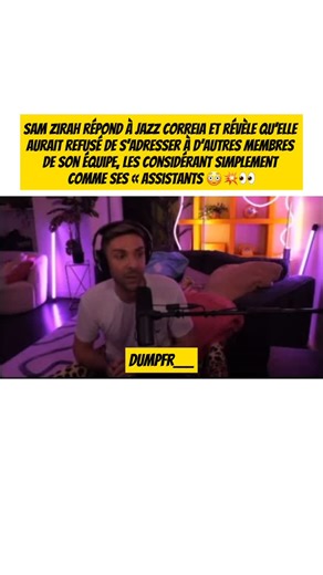#DANSLATENDANCE on Instagram: "@samzirah répond à @jazztvshow après que cette dernière est commenté sous une de ses publications au sujet des questionnements, que se posent Sam par rapport à certains des animaux de compagnie qu’elle avait adopté, et qu’on ne verrait plus aujourd’hui sur ces réseaux sociaux. Par ailleurs, il balance que jazz aurait refusé de s’exprimer avec quelconque autre membre, de son équipe, les considérant comme ses assistants. #samzirah #jazzcorreia #telerealite"