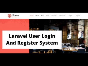 #3 Laravel User Login And Register System | Laravel Restaurant Management System Project Tutorial